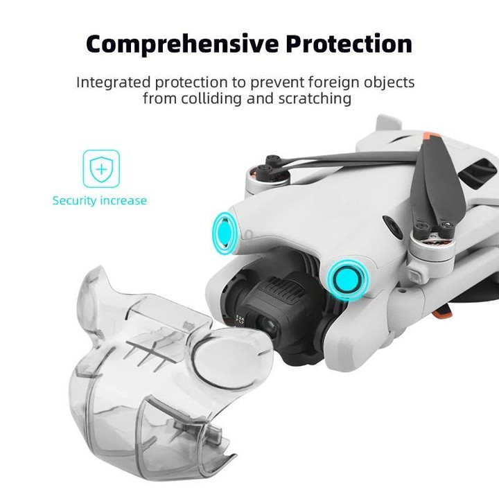 For DJI Mini 4 Pro BRDRC Lens Protective Cover Gimbal Cover (Transparent Black)