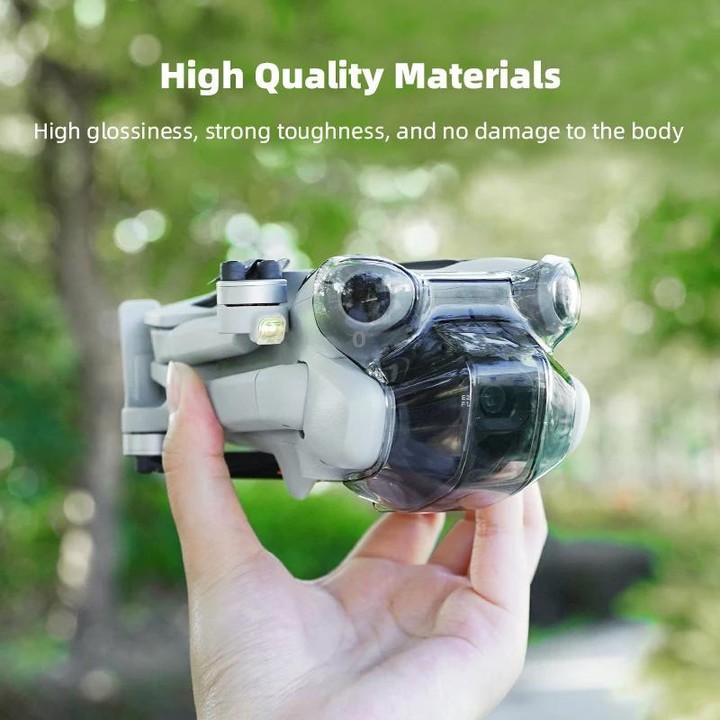 For DJI Mini 4 Pro BRDRC Lens Protective Cover Gimbal Cover (Transparent Black)