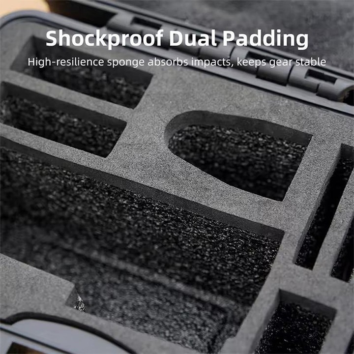 For DJI OSMO Action 5 Pro / 4 / 3 Camera Hard Storage Box Bag Protective Case (Black)
