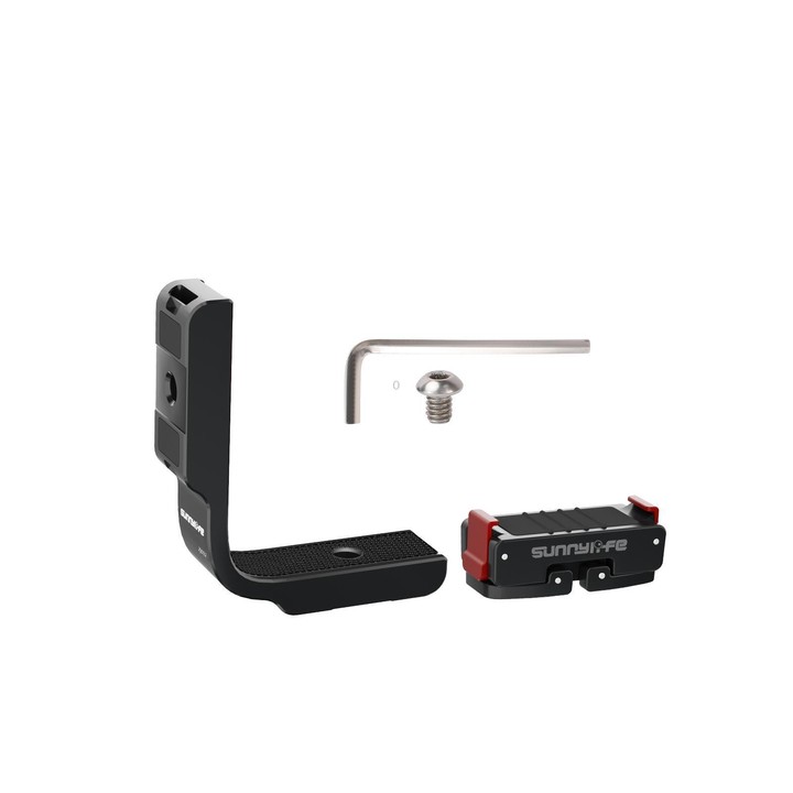For DJI Osmo 360 Sunnylife Metal L-Type Vertical-Horizontal Mount with Magnetic Adapter Quick Release Mount Adapter Stand (Black