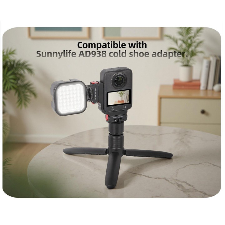 For DJI Osmo 360 Sunnylife Metal L-Type Vertical-Horizontal Mount with Magnetic Adapter Quick Release Mount Adapter Stand (Black