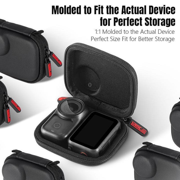 For DJI Osmo Nona STARTRC Camera PU Carry Box Storage Bag (Black)