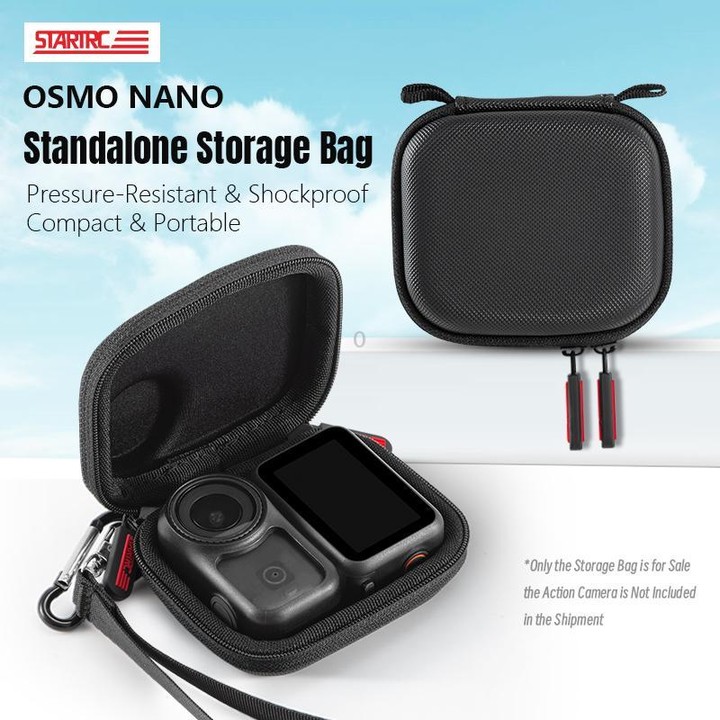 For DJI Osmo Nona STARTRC Camera PU Carry Box Storage Bag (Black)