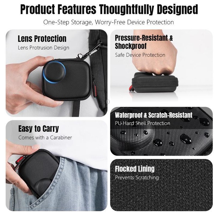 For DJI Osmo Nona STARTRC Camera PU Carry Box Storage Bag (Black)