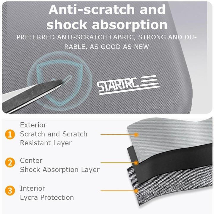 For DJI Neo STARTRC Shoulder PU Storage Bag Handbag (Grey)