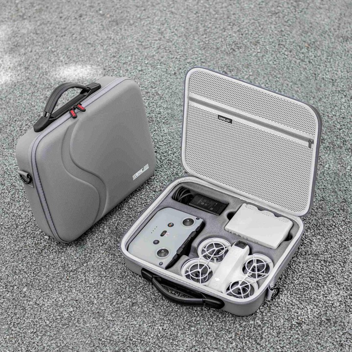 For DJI Neo STARTRC Shoulder PU Storage Bag Handbag (Grey)