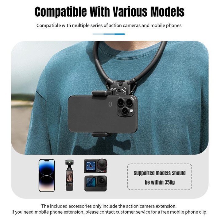 STARTRC Lazy Neck Bracket V3 POV View Mount with Chest Strap (Black)