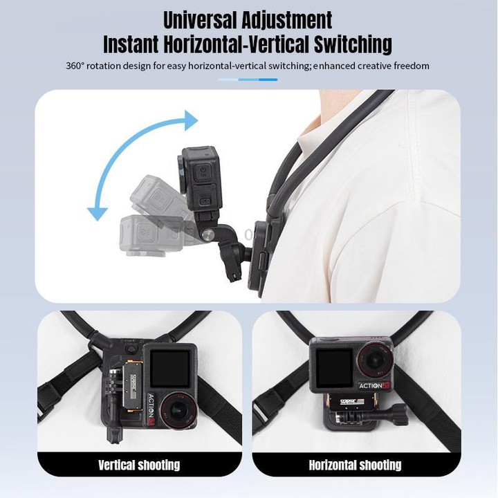 STARTRC Lazy Neck Bracket V3 POV View Mount with Chest Strap (Black)