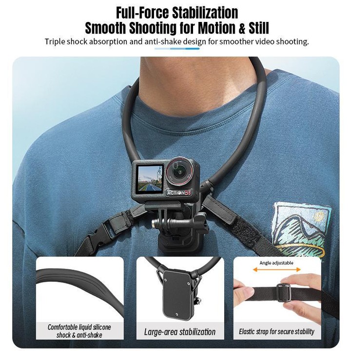 STARTRC Lazy Neck Bracket V3 POV View Mount with Chest Strap (Black)