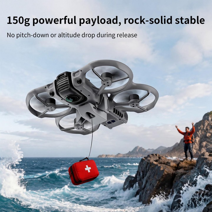 For DJI Avata 360 STARTRC Geomagnetic Air-Dropping System Thrower Parabolic (Grey)