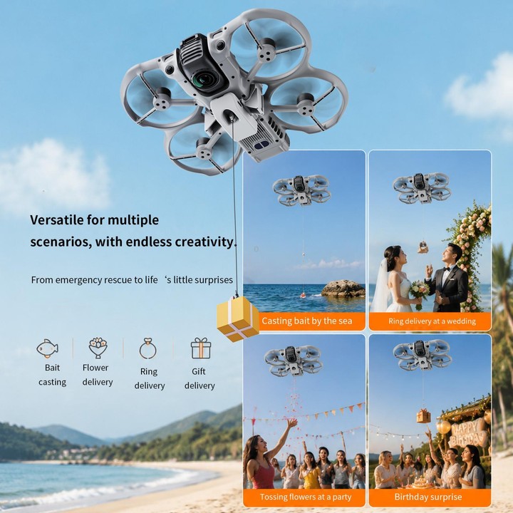 For DJI Avata 360 STARTRC Geomagnetic Air-Dropping System Thrower Parabolic (Grey)