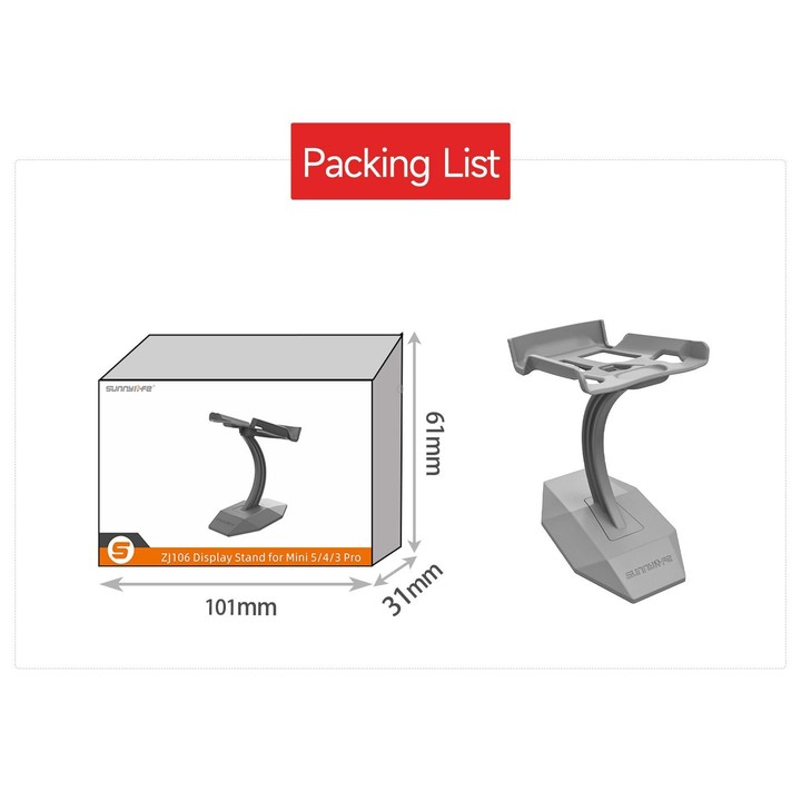 For DJI Mini 5 Pro / 4 Pro / 3 Pro Sunnylife Desktop Display Stand Drone Mount Exhibition Base Bracket (Grey)
