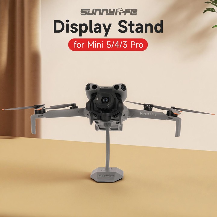 For DJI Mini 5 Pro / 4 Pro / 3 Pro Sunnylife Desktop Display Stand Drone Mount Exhibition Base Bracket (Grey)