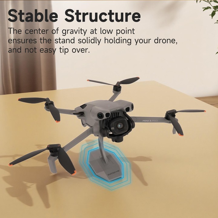 For DJI Mini 5 Pro / 4 Pro / 3 Pro Sunnylife Desktop Display Stand Drone Mount Exhibition Base Bracket (Grey)