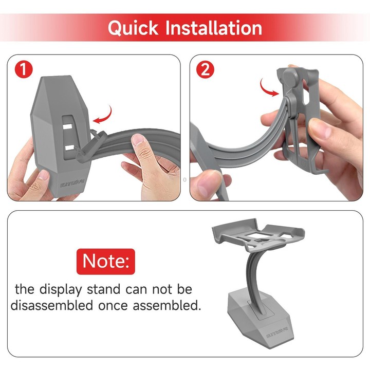 For DJI Mini 5 Pro / 4 Pro / 3 Pro Sunnylife Desktop Display Stand Drone Mount Exhibition Base Bracket (Grey)