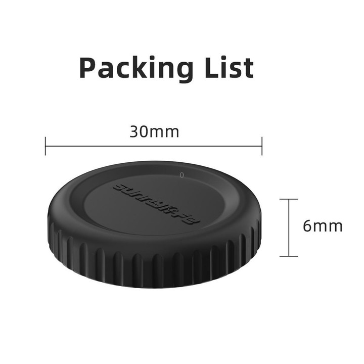 For DJI Osmo 360 Sunnylife Silicone Lens Cover Scratch-Proof Camera Cover Protector (Black)