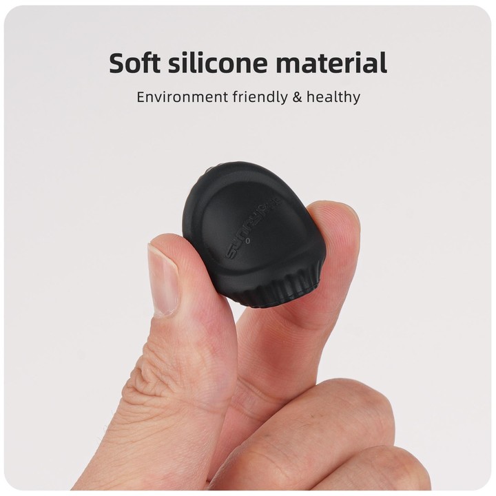 For DJI Osmo 360 Sunnylife Silicone Lens Cover Scratch-Proof Camera Cover Protector (Black)