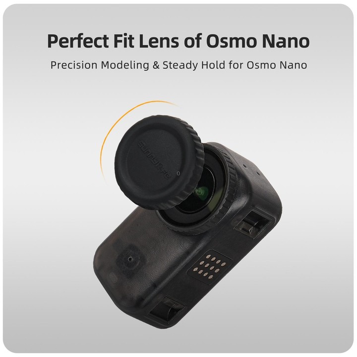 For DJI Osmo 360 Sunnylife Silicone Lens Cover Scratch-Proof Camera Cover Protector (Black)