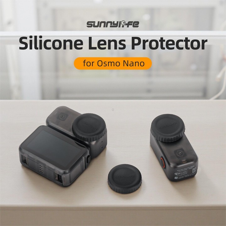 For DJI Osmo 360 Sunnylife Silicone Lens Cover Scratch-Proof Camera Cover Protector (Black)