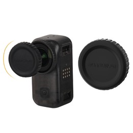 For DJI Osmo 360 Sunnylife Silicone Lens Cover Scratch-Proof Camera Cover Protector (Black)