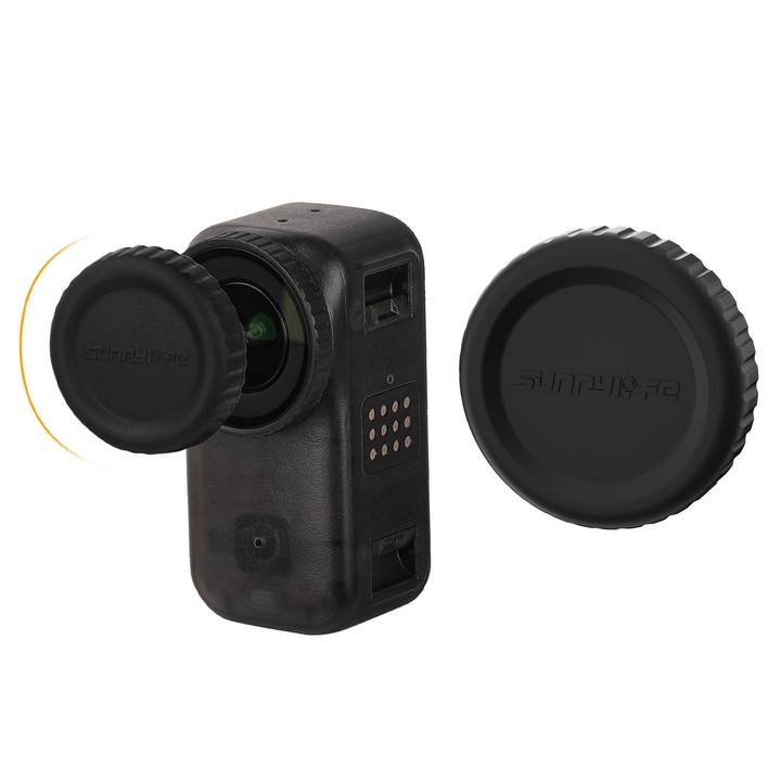 For DJI Osmo 360 Sunnylife Silicone Lens Cover Scratch-Proof Camera Cover Protector (Black)