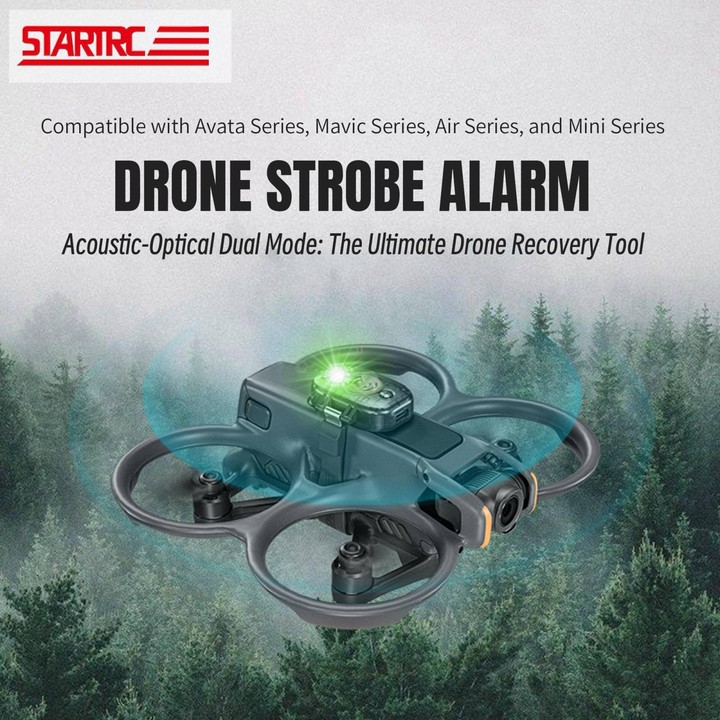 STARTRC Universal V2 Drone Alarm Tracker For DJI Avata Series / Mavic Series / Air Series / Mini Series (Black)