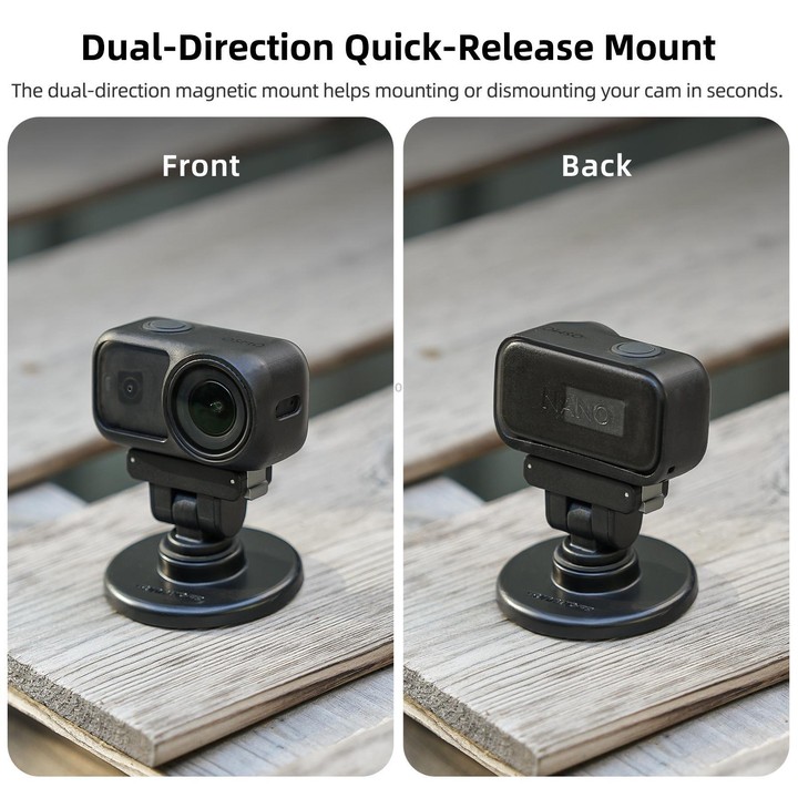 Sunnylife Quick-Release Dual-Direction Magnetic Base Mount 1/4 180 Tilt Adjustable Tabletop Base Bracket For DJI Osmo Nano / Act