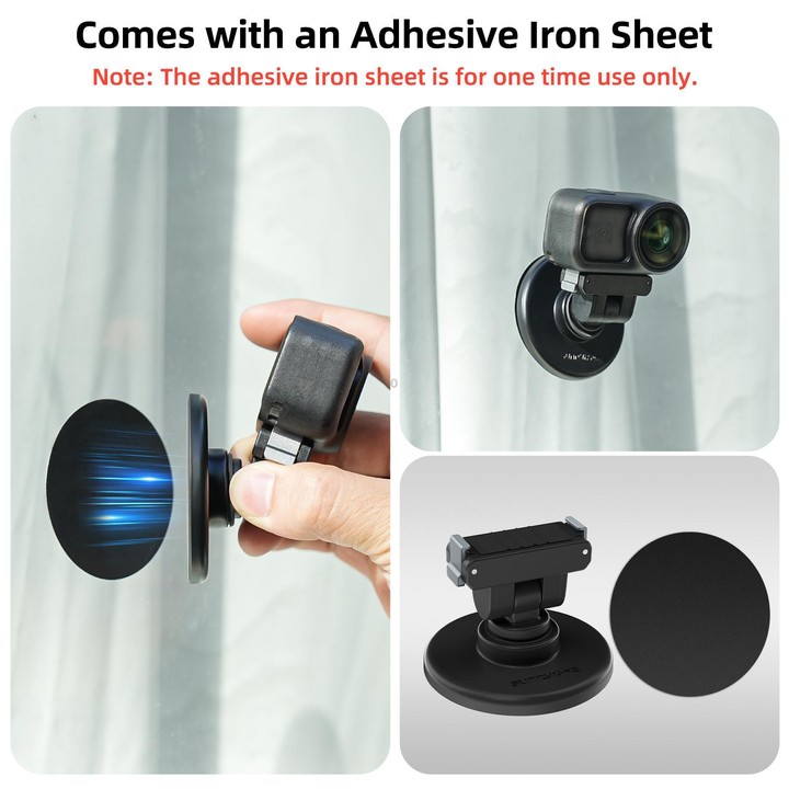 Sunnylife Quick-Release Dual-Direction Magnetic Base Mount 1/4 180 Tilt Adjustable Tabletop Base Bracket For DJI Osmo Nano / Act