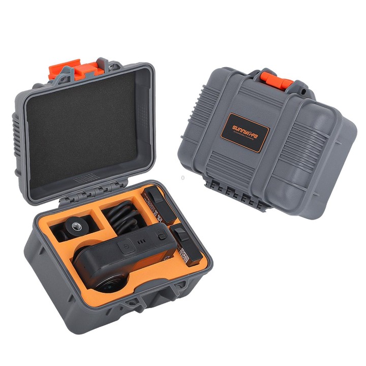For DJI Osmo 360 Sunnylife Mini Travel Box Waterproof Carrying Box Shock-proof Hard Shell (Grey)