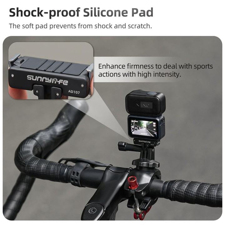 For DJI Osmo 360 Sunnylife Dual-Direction Magnetic Mount Quick-Release 1/4 Screw Foldable 2-prong Design Adapter Mount (Black)