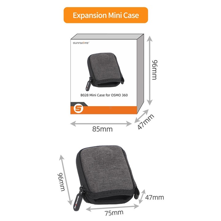 For DJI Osmo 360 Sunnylife Portable Body Half Coverage Storage Box Bag (Grey)