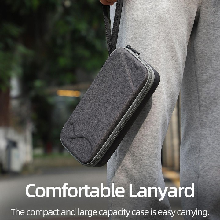 For DJI Osmo 360 Sunnylife Standard Travel Hard Storage Box Expansion Handbag (Grey)