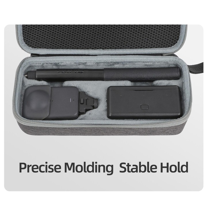 For DJI Osmo 360 Sunnylife Standard Travel Hard Storage Box Expansion Handbag (Grey)