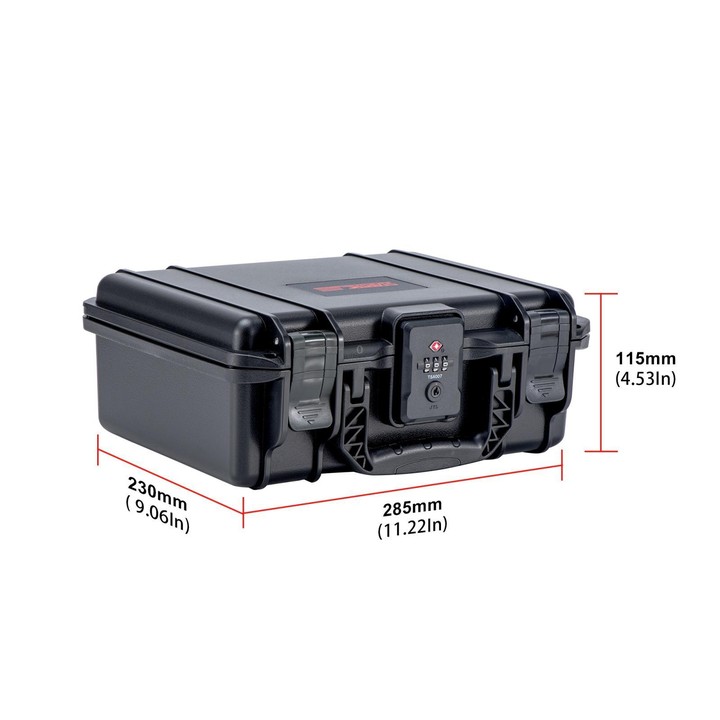 For DJI Osmo Pocket 4P STARTRC TSA Combination Lock Waterproof Dual-layer Suitcase Storage Box (Black)