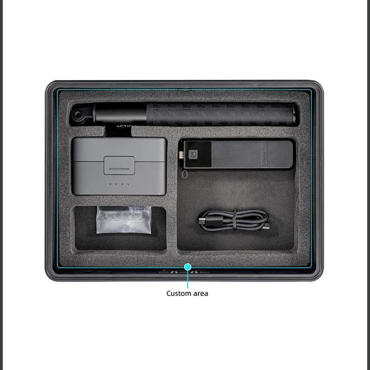 For DJI Osmo Pocket 4P STARTRC TSA Combination Lock Waterproof Dual-layer Suitcase Storage Box (Black)