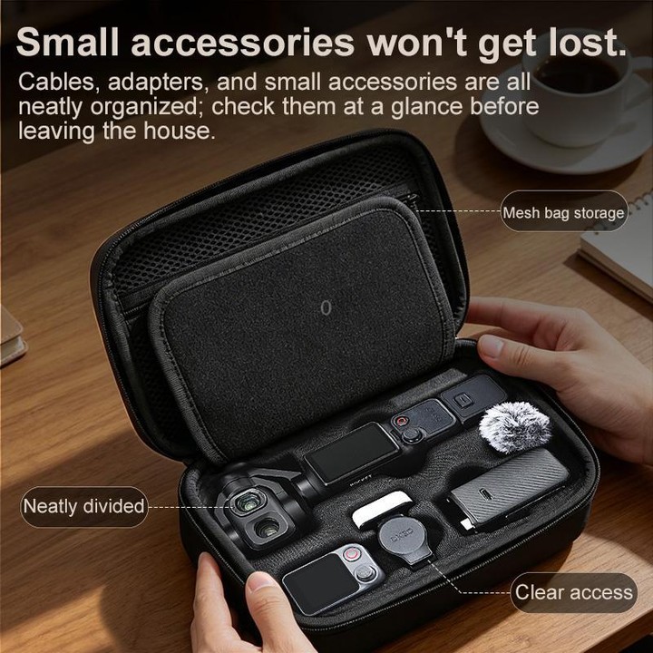 For DJI Osmo Pocket 4P STARTRC Portable Carrying Case Molded All-round Set Storage Bag (Black)