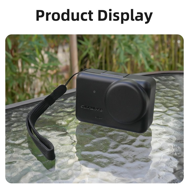 Sunnylife Portable Protective Cover Shock-proof Dust-proof Storage Box with Lanyard for DJI Osmo Action 6 / 5 Pro / 4 / 3 (Black