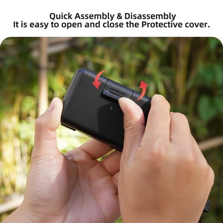 Sunnylife Portable Protective Cover Shock-proof Dust-proof Storage Box with Lanyard for DJI Osmo Action 6 / 5 Pro / 4 / 3 (Black