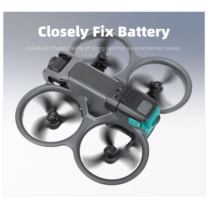For DJI Avata 2 Sunnylife Battery Anti-release Buckle Clip Lock-up Anti-falling Battery Safety Lock Buckle Guard (Black)