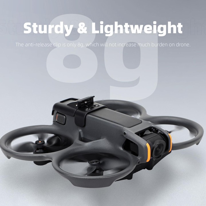 For DJI Avata 2 Sunnylife Battery Anti-release Buckle Clip Lock-up Anti-falling Battery Safety Lock Buckle Guard (Black)