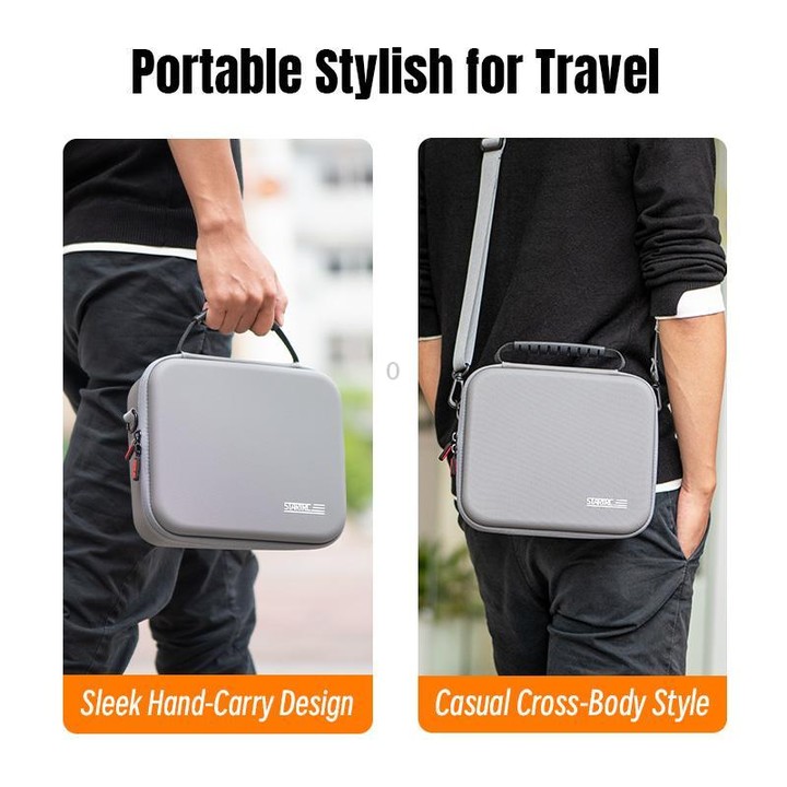 For DJI Neo 2 STARTRC PU Shoulder Storage Bag Drone Body Handbag (Grey)