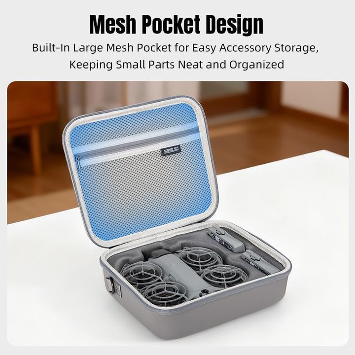 For DJI Neo 2 STARTRC PU Shoulder Storage Bag Drone Body Handbag (Grey)