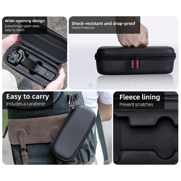For DJI Osmo Pocket 4P STARTRC Portable Carrying Case Body Storage Bag (Black)
