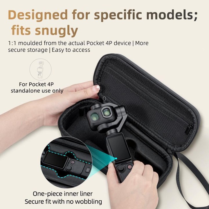 For DJI Osmo Pocket 4P STARTRC Portable Carrying Case Body Storage Bag (Black)