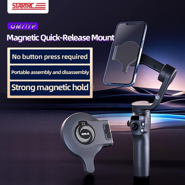 For DJI Osmo Mobile 7 / 7P / 8 STARTRC Magsafe Ring Adapter Phone Holder (Black)