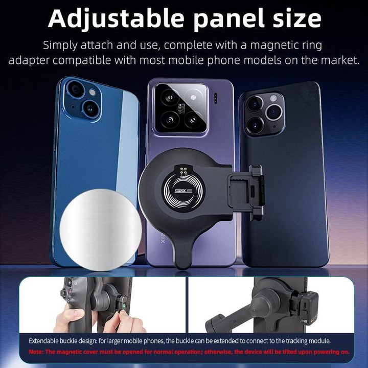 For DJI Osmo Mobile 7 / 7P / 8 STARTRC Magsafe Ring Adapter Phone Holder (Black)