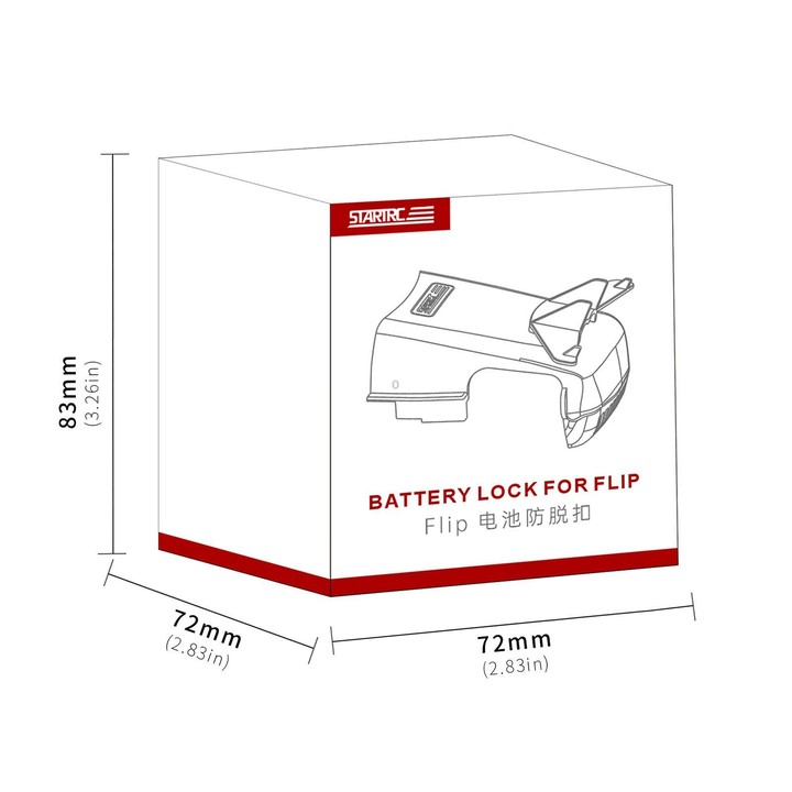 For DJI Flip STARTRC Battery Quick-release Flying Tail Cover (Grey)