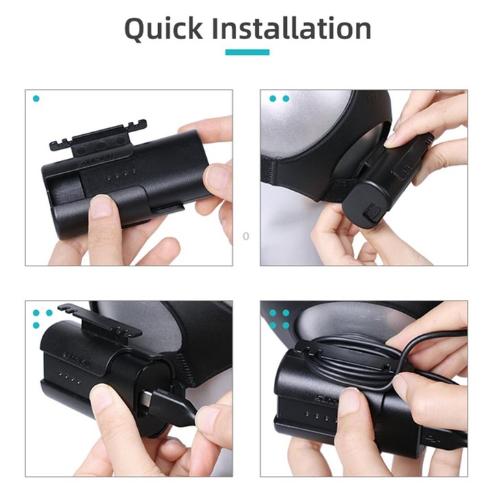 Sunnylife Battery Clip Holder Cable Management Winder Protective Case for DJI FPV Goggles V2(Black)