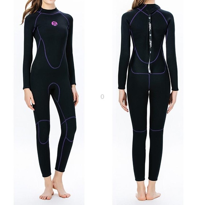 SLINX 1714 3mm Neoprene Super Elastic Warm Long-sleeved Full Body One-piece Wetsuit for Women, Size: S