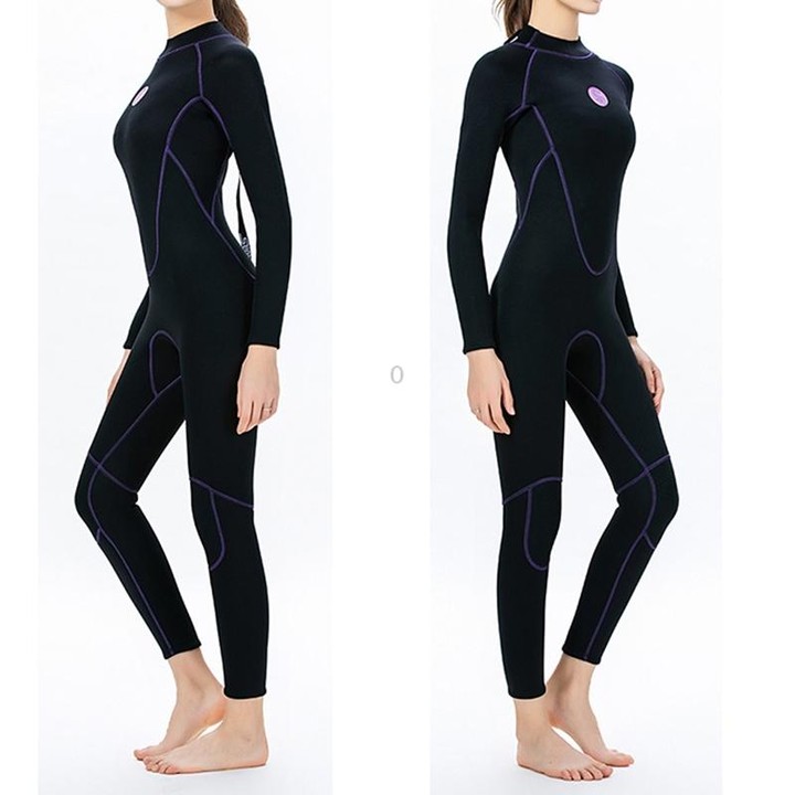 SLINX 1714 3mm Neoprene Super Elastic Warm Long-sleeved Full Body One-piece Wetsuit for Women, Size: S